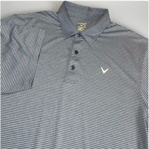 Callaway Opti Dri Golf Polo Men LT Striped Short Sleeve Performance Breathable